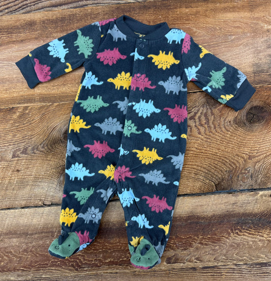 Child of Mine 0-3M Fleece Dino Sleeper