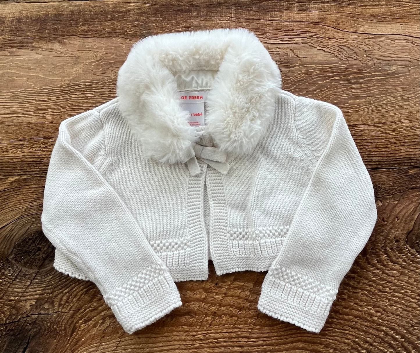 Joe Fresh 3-6M Fur Cardigan