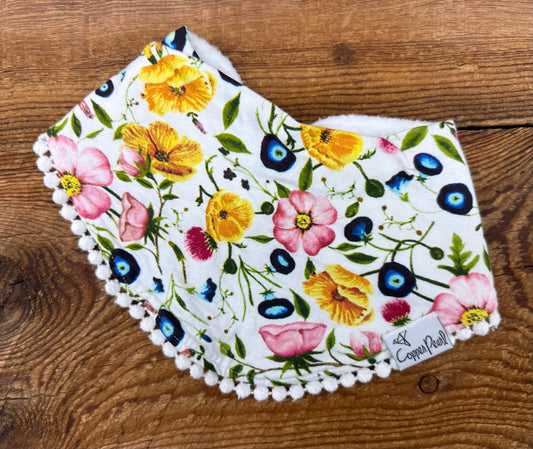 Copper Pearl Floral Bib