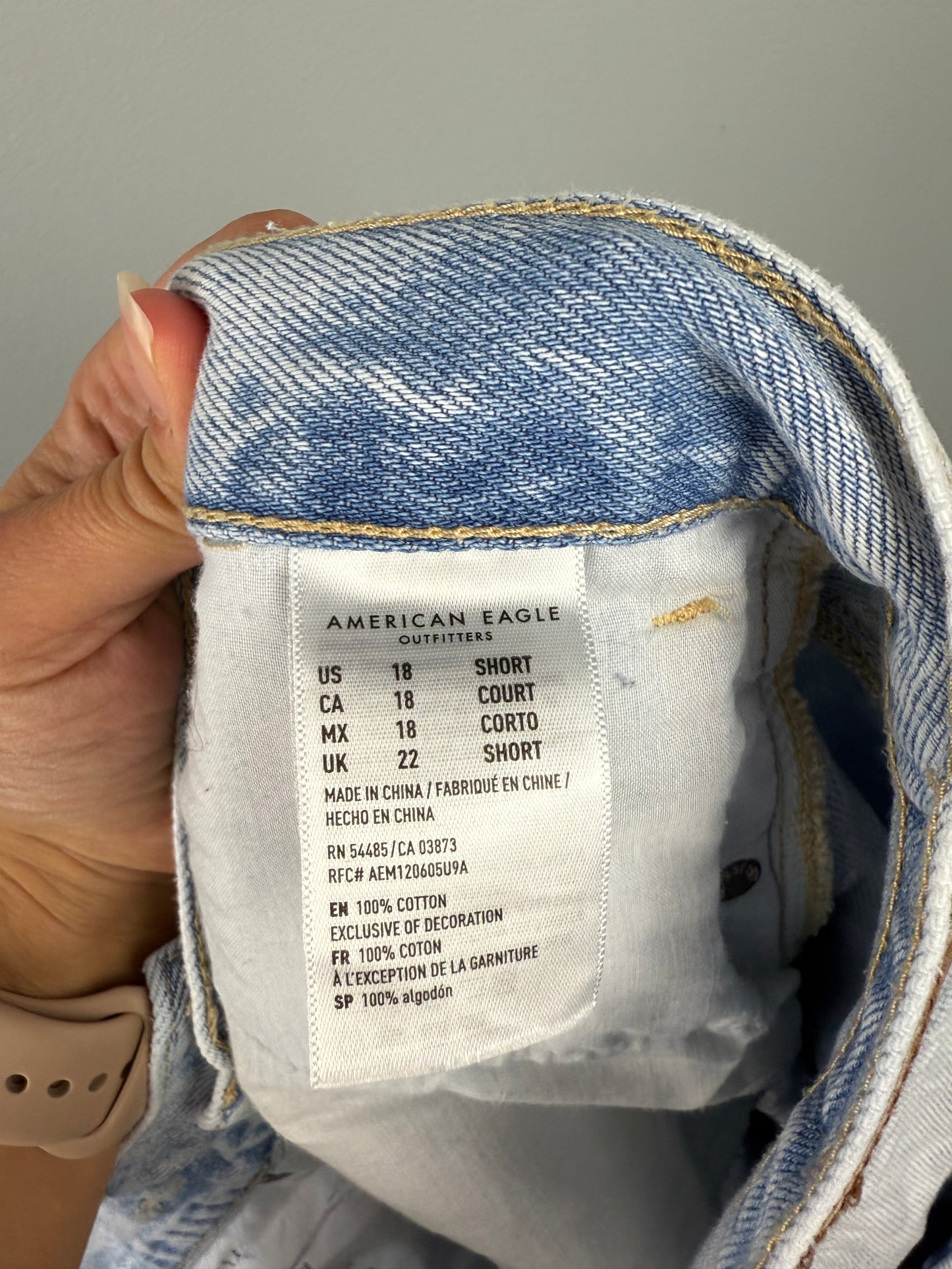 American Eagle Women’s 18S Distressed Mom Jean