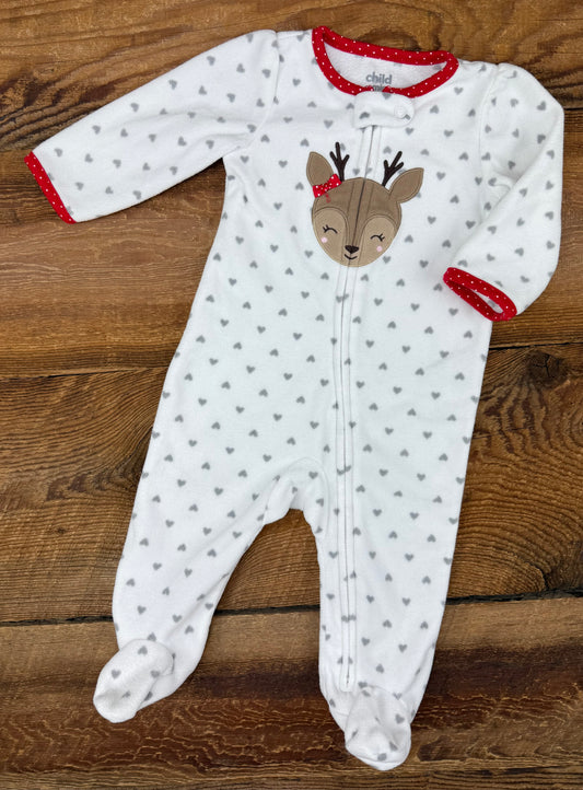 Child of Mine 3-6M Fleece Reindeer Sleeper