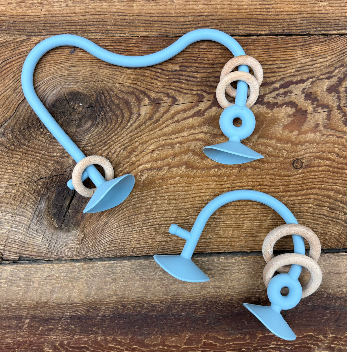 Silicone & Wooden Suction cup Highchair Toy