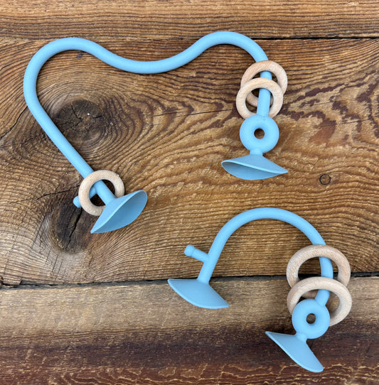 Silicone & Wooden Suction cup Highchair Toy