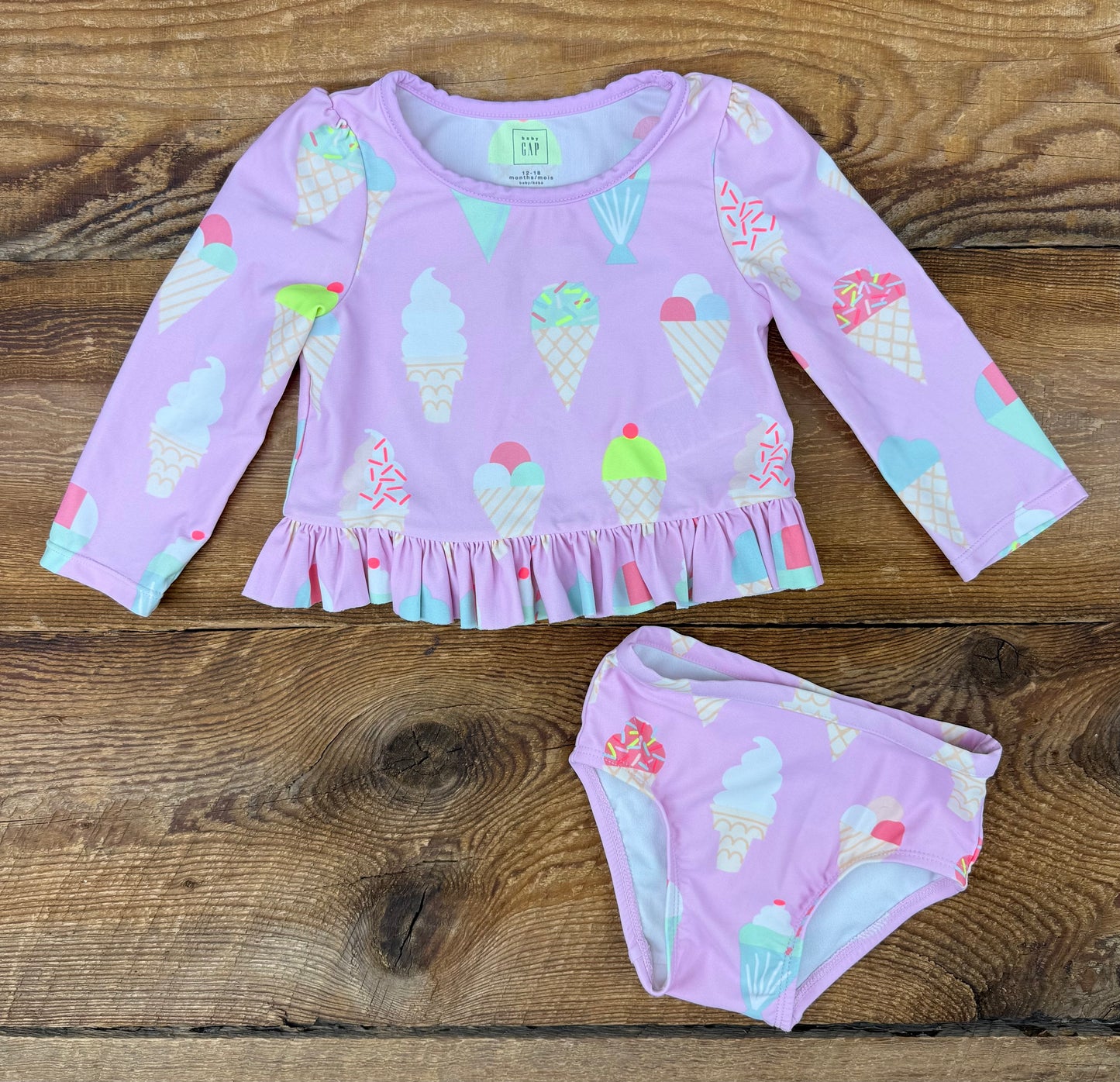 Gap 12-18M Ice Cream Swimsuit