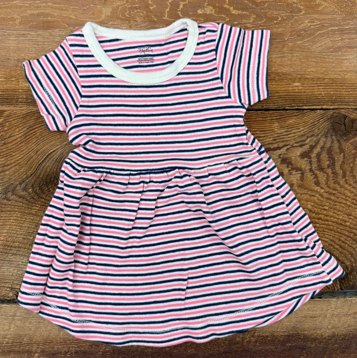 Touched by Nature 0-3M Striped Dress
