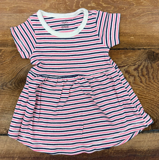 Touched by Nature 0-3M Striped Dress