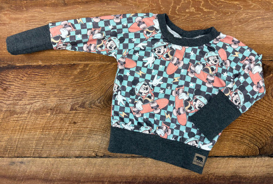 Tiny Wilderness Co 3-12M Mickey Crewneck