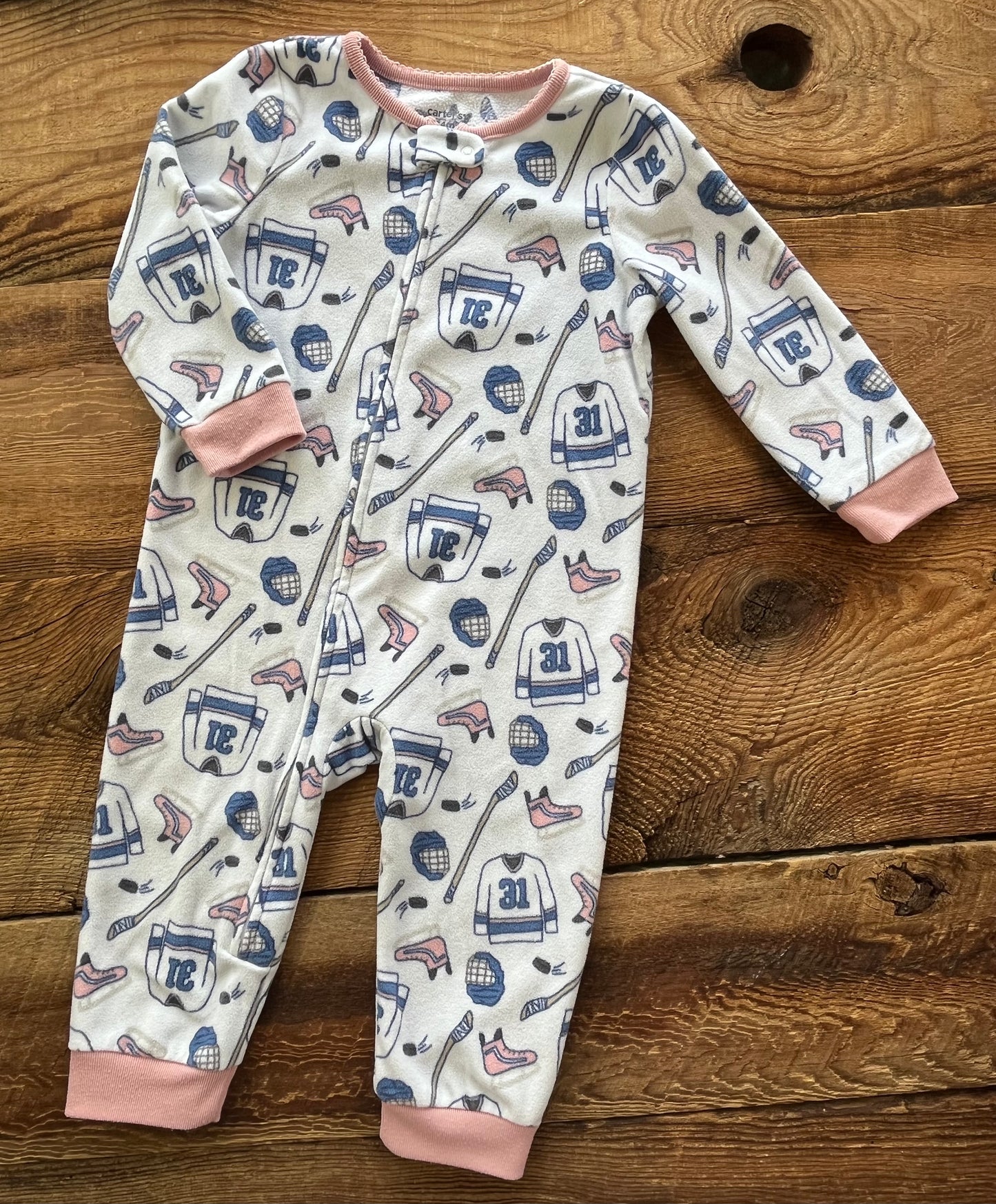 Carter’s 24M Fleece Hockey Sleeper