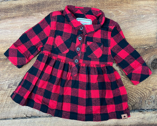 Canadiana 3-6M Flannel Dress