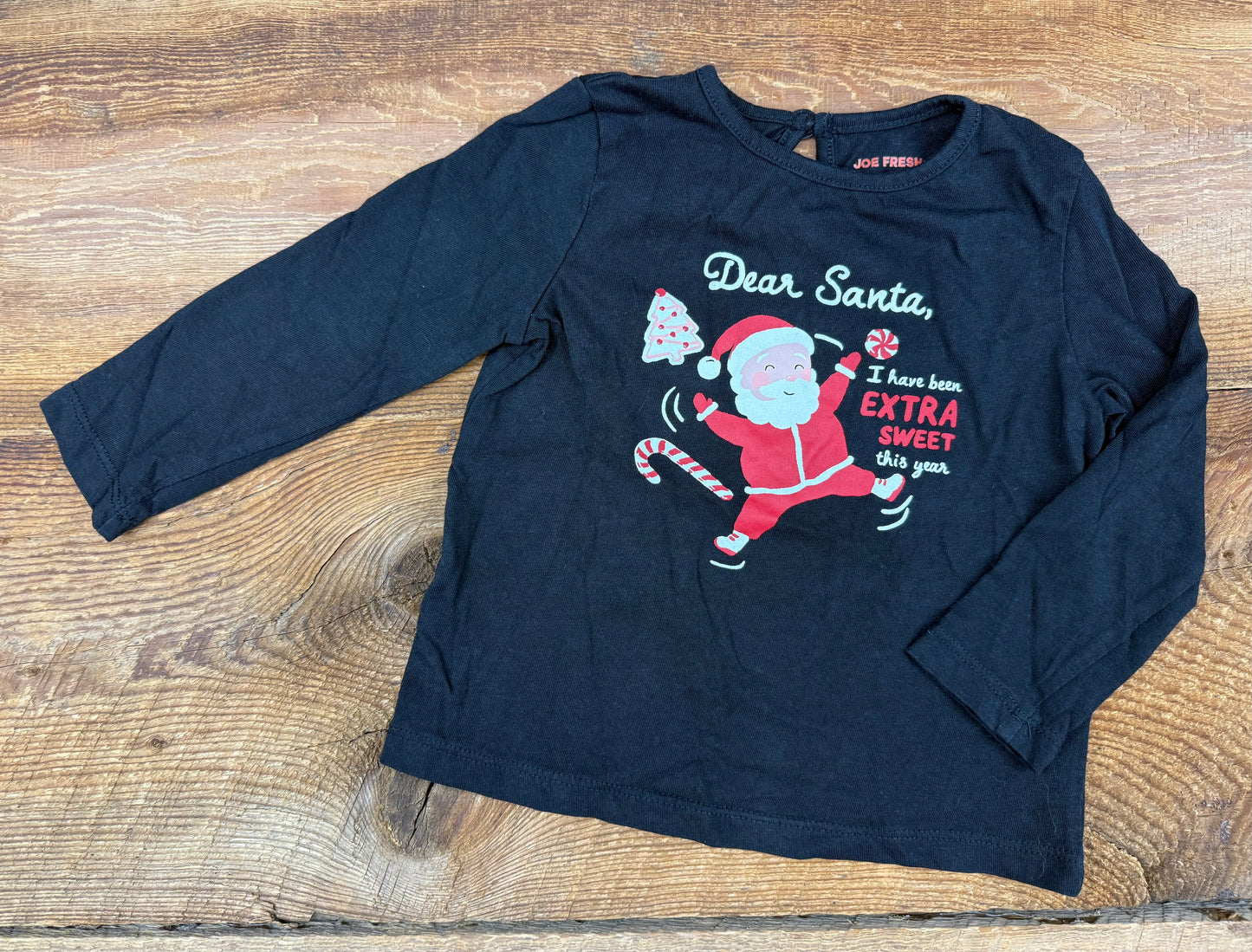Joe Fresh 12-18M Dear Santa Shirt