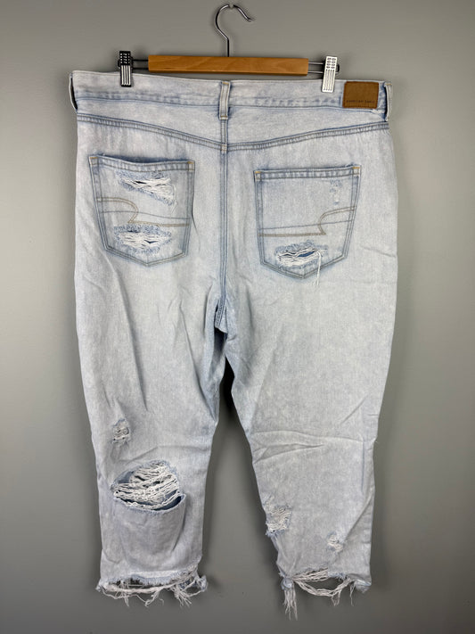 American Eagle Women’s 18S Distressed Mom Jean