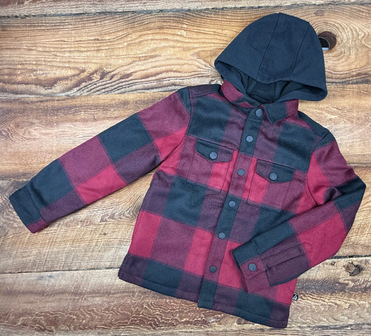 Ripzone Small (8) Plaid hooded Jacket