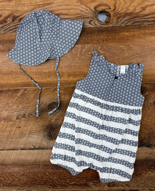 Petit Lem 9M Romper & Hat