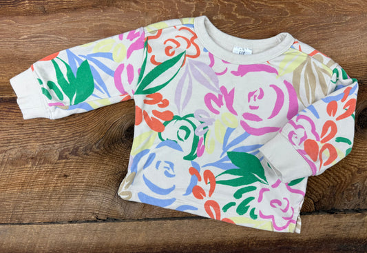 Gap 18-24M Floral Crewneck