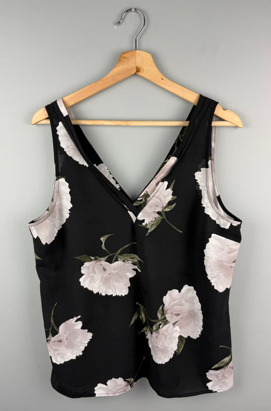 Dynamite Women’s Large Floral Sheer Tank