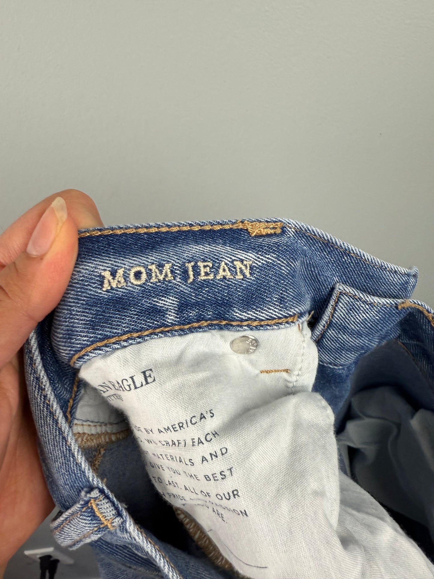 American Eagle Women’s 16S Distressed Mom Jean