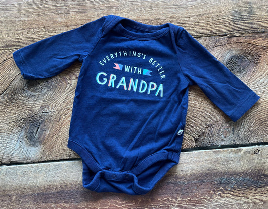 Gap 0-3M Better with Grandpa Onesie