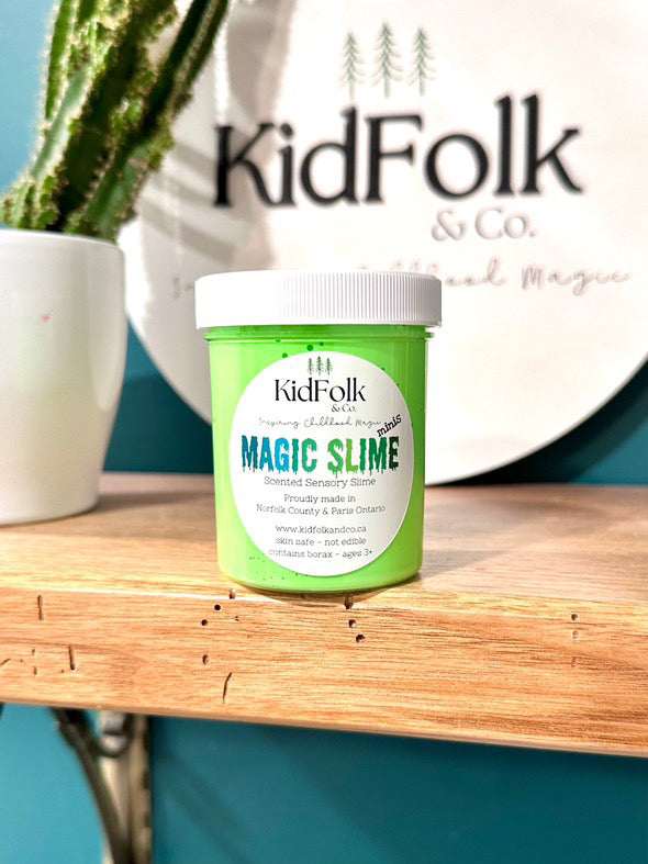 KidFolk & Co Magic Slime, Neon Green- 4oz