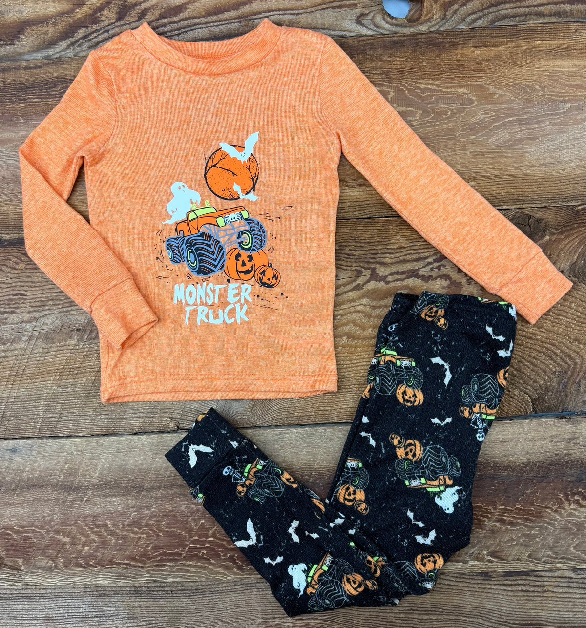 Trick or Treat Sleep 4T Monster Truck Pajamas