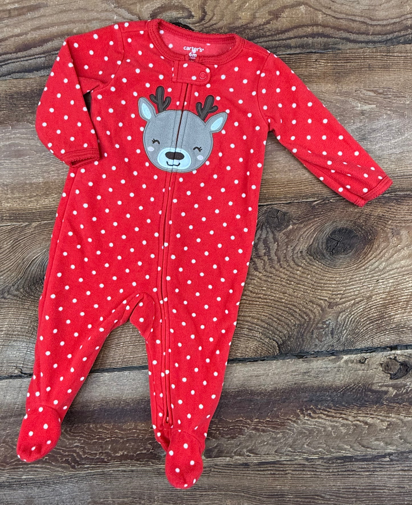 Carter’s 6M Fleece Reindeer Sleeper
