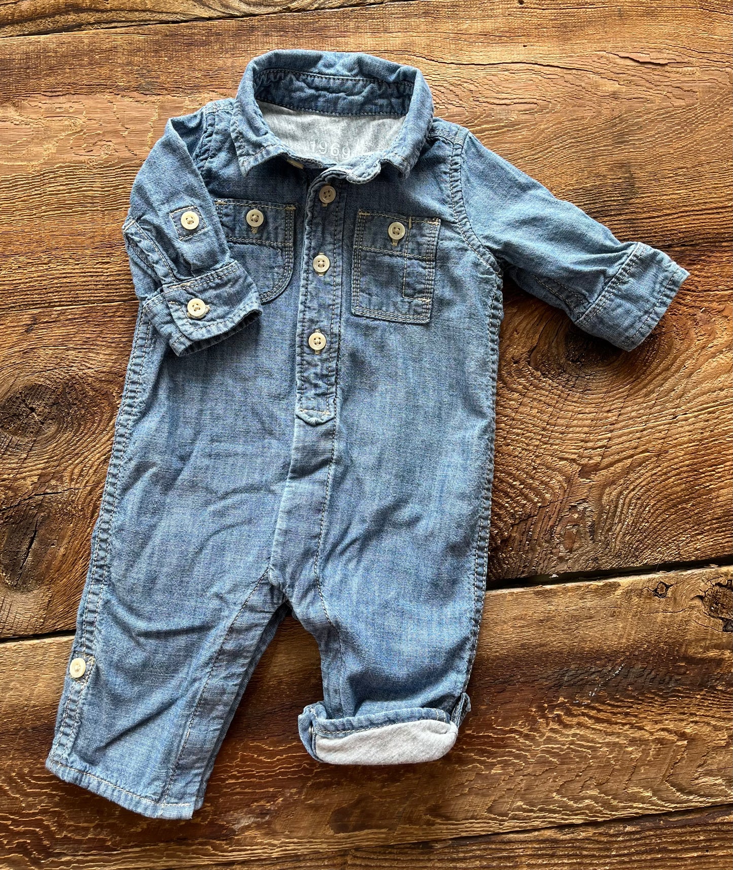 Gap 0-3M Lined Jean Jumper