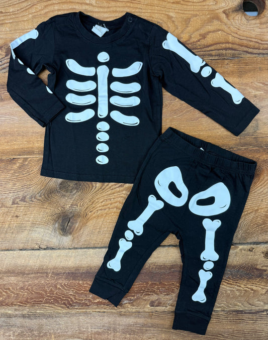 H&M 18M Skeleton Outfit