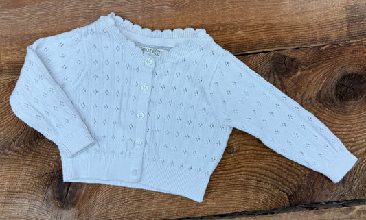 George 3-6M Eyelet Cardigan