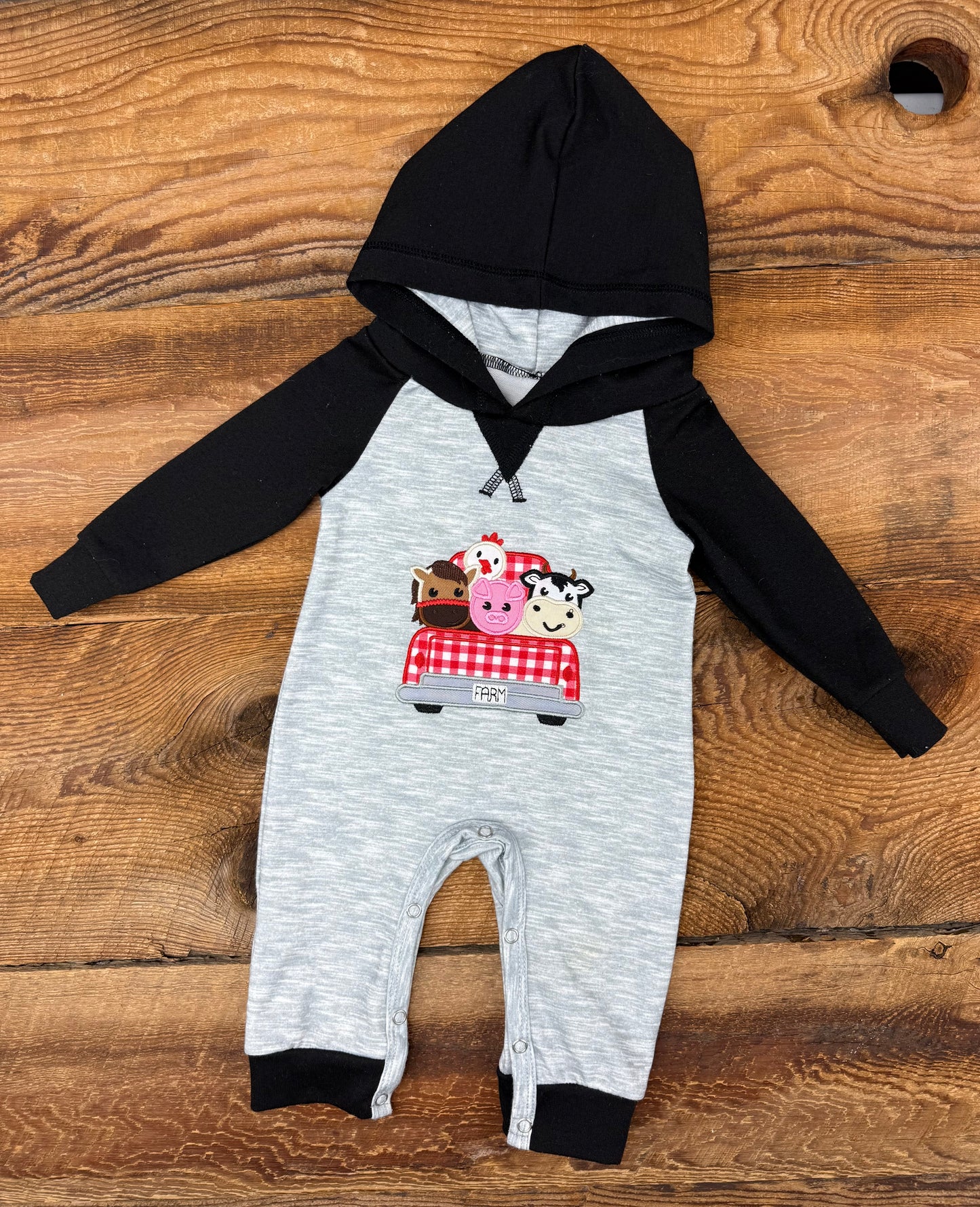 0-3M Farm Hooded Jumper