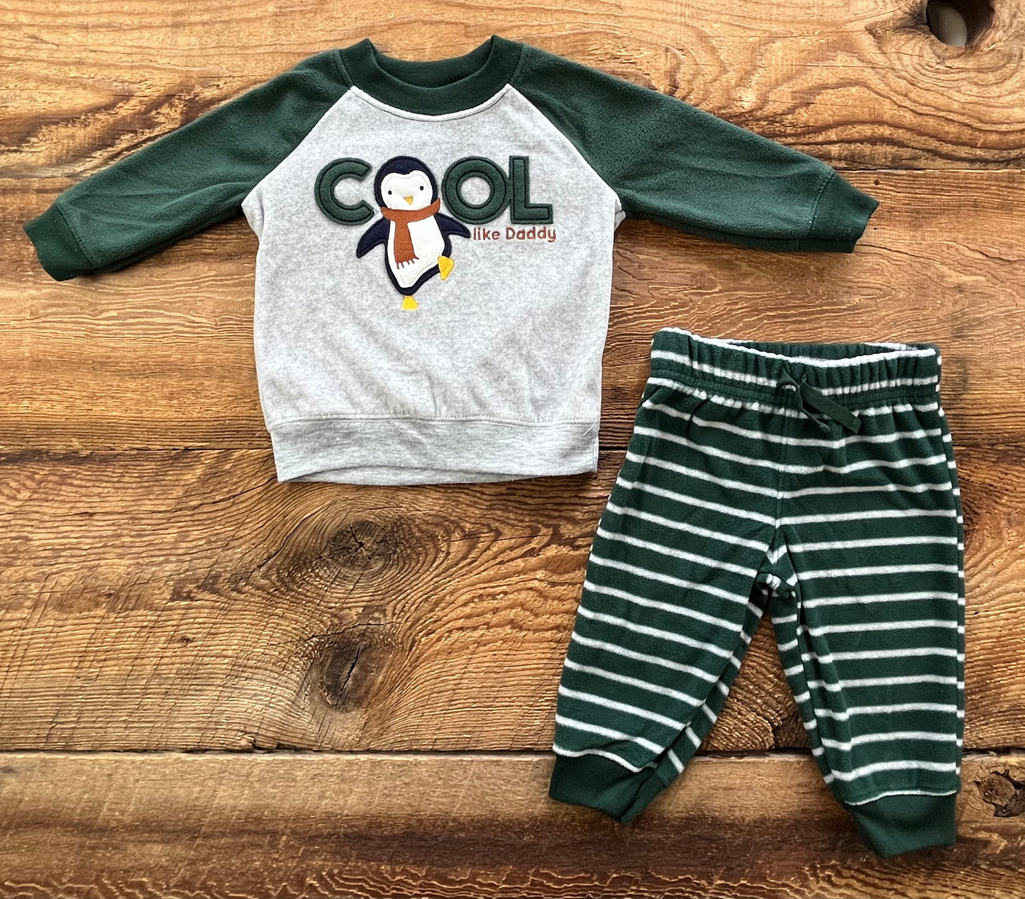 Child of Mine 3-6M Fleece Cool Like Daddy Set