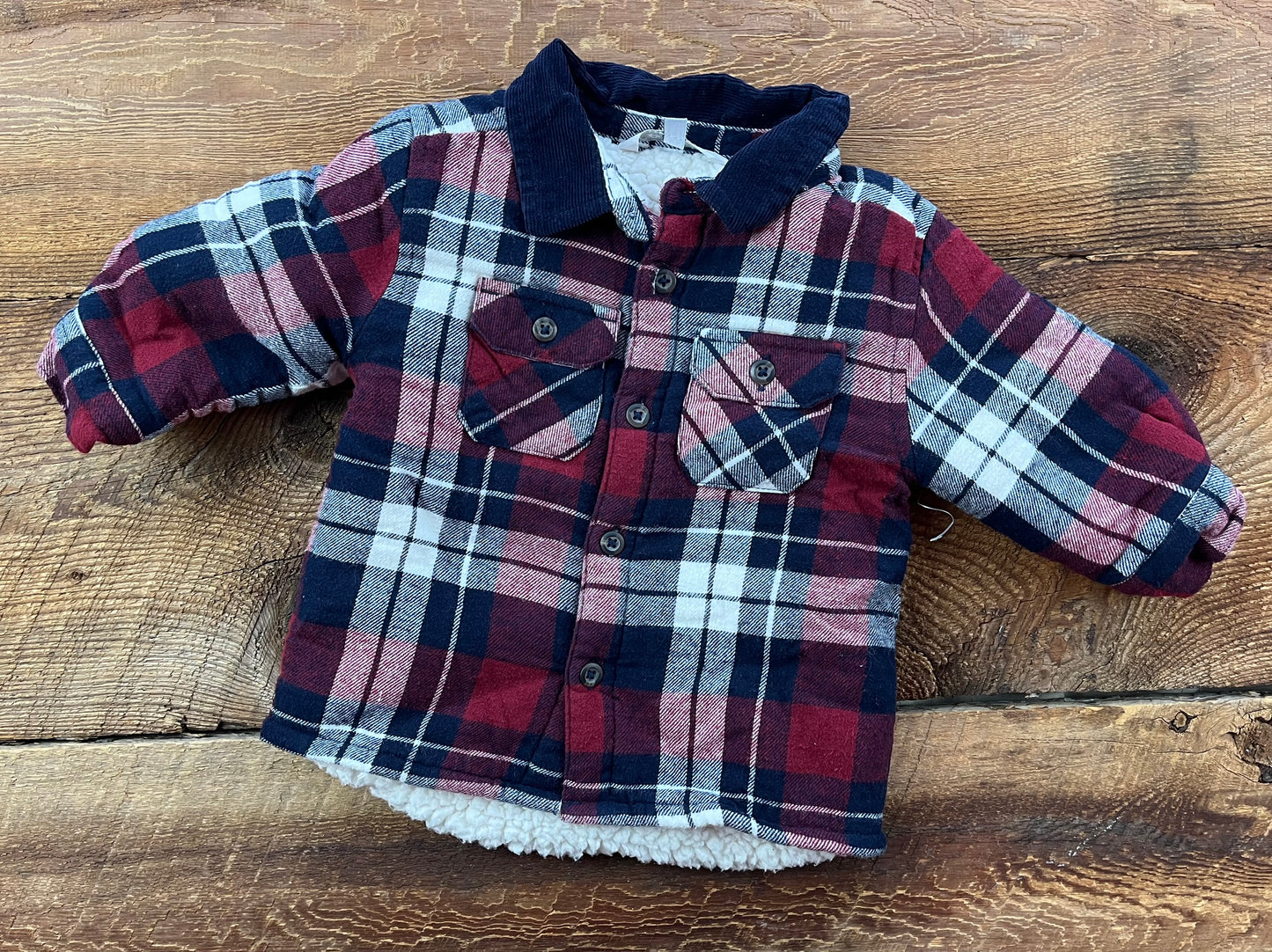 George 6-12M Lined Flannel Jacket