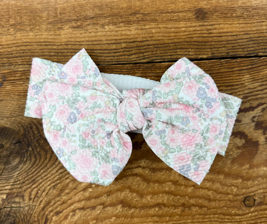 Infant Floral Bow Headhand