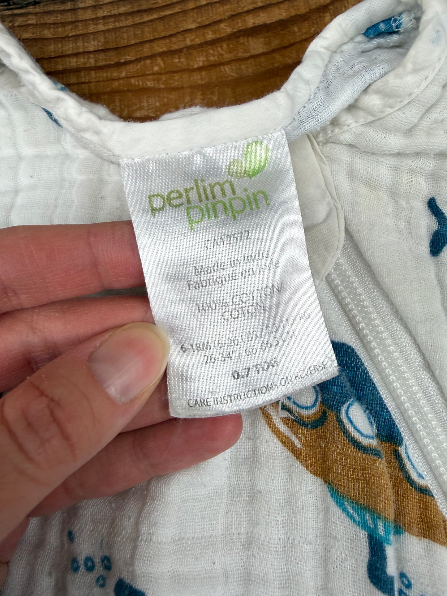 Perlim Pinpin 6-18M Cotton Sleepsack