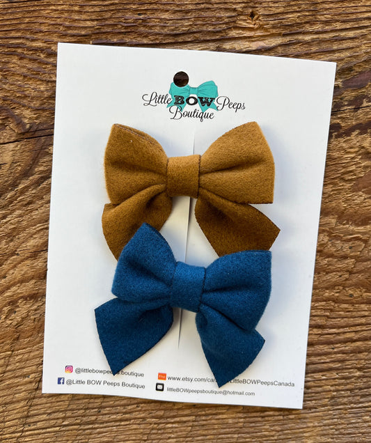 Felt Sailor Duo Hair Clip Set