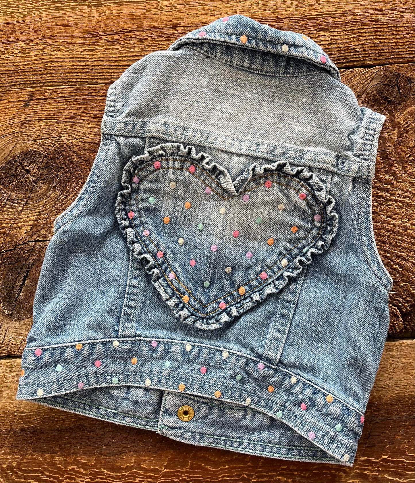 H&M 18-24M Heart Jean Vest