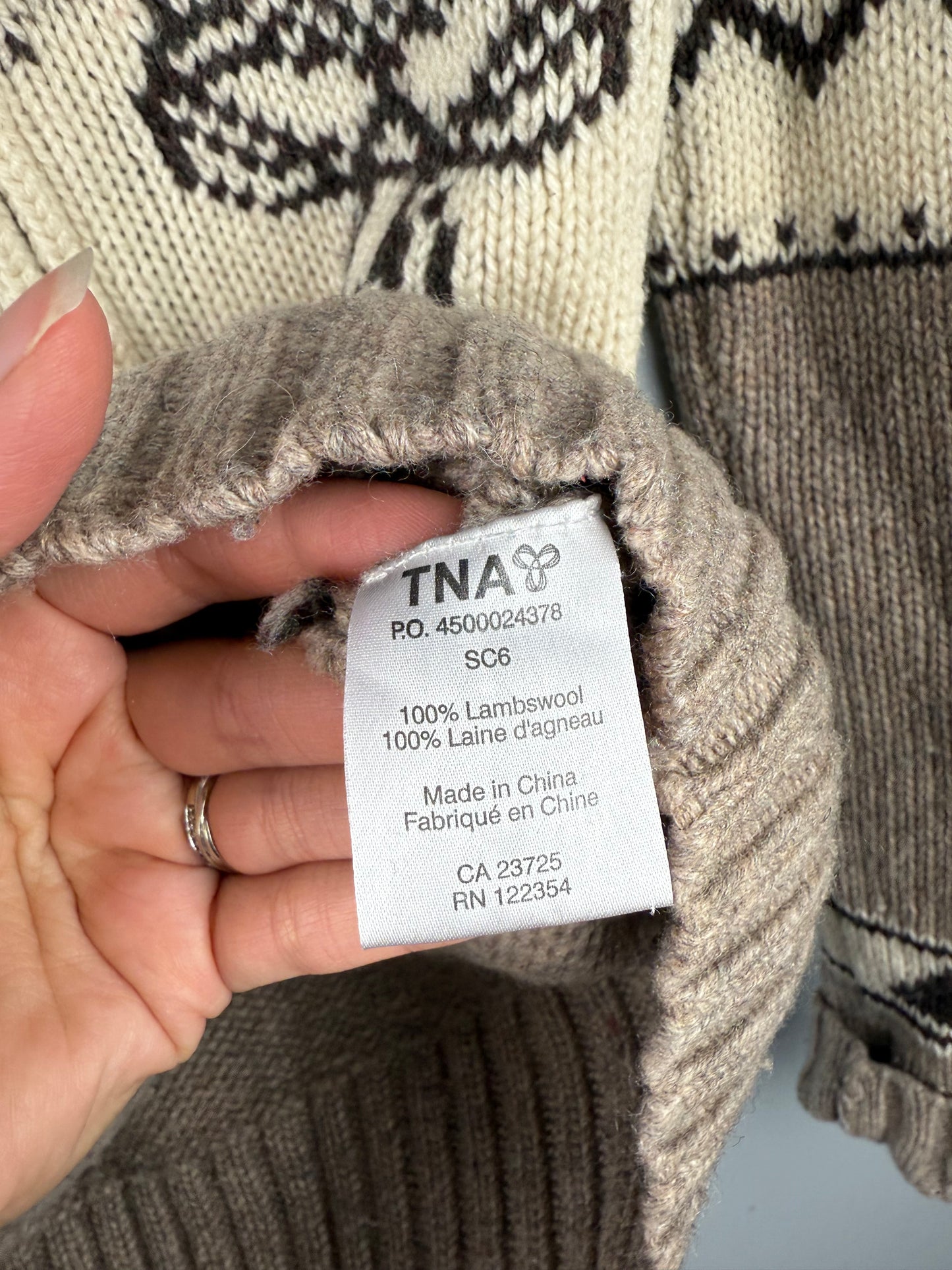 TNA Women’s Small Lambswool Sweater