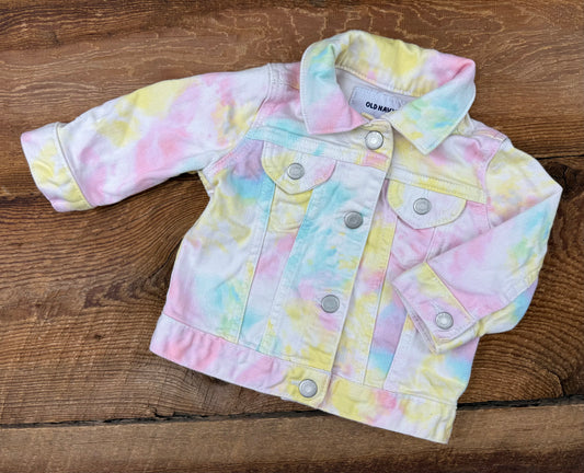 Old Navy 6-12M Tie Dye Jean Jacket