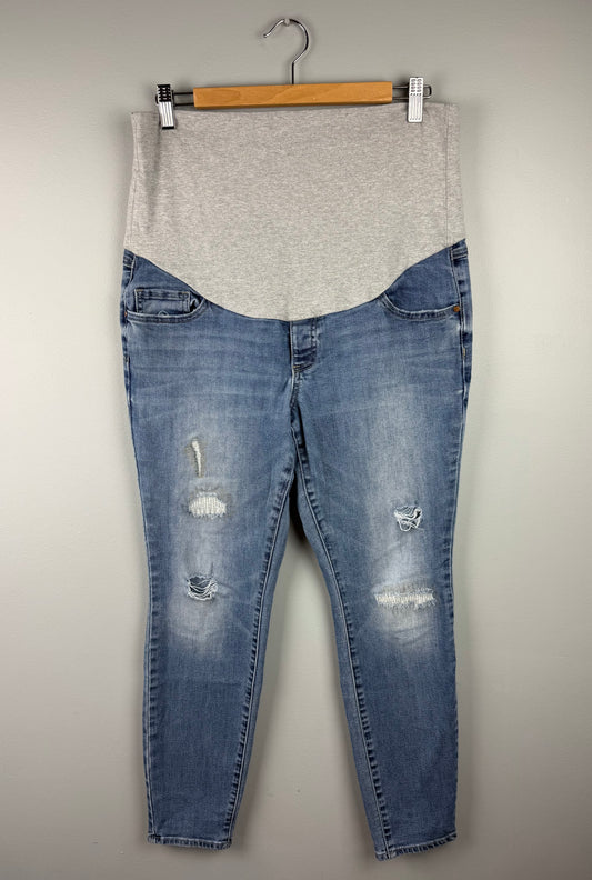 Thyme Maternity Large Distressed Slim Jean
