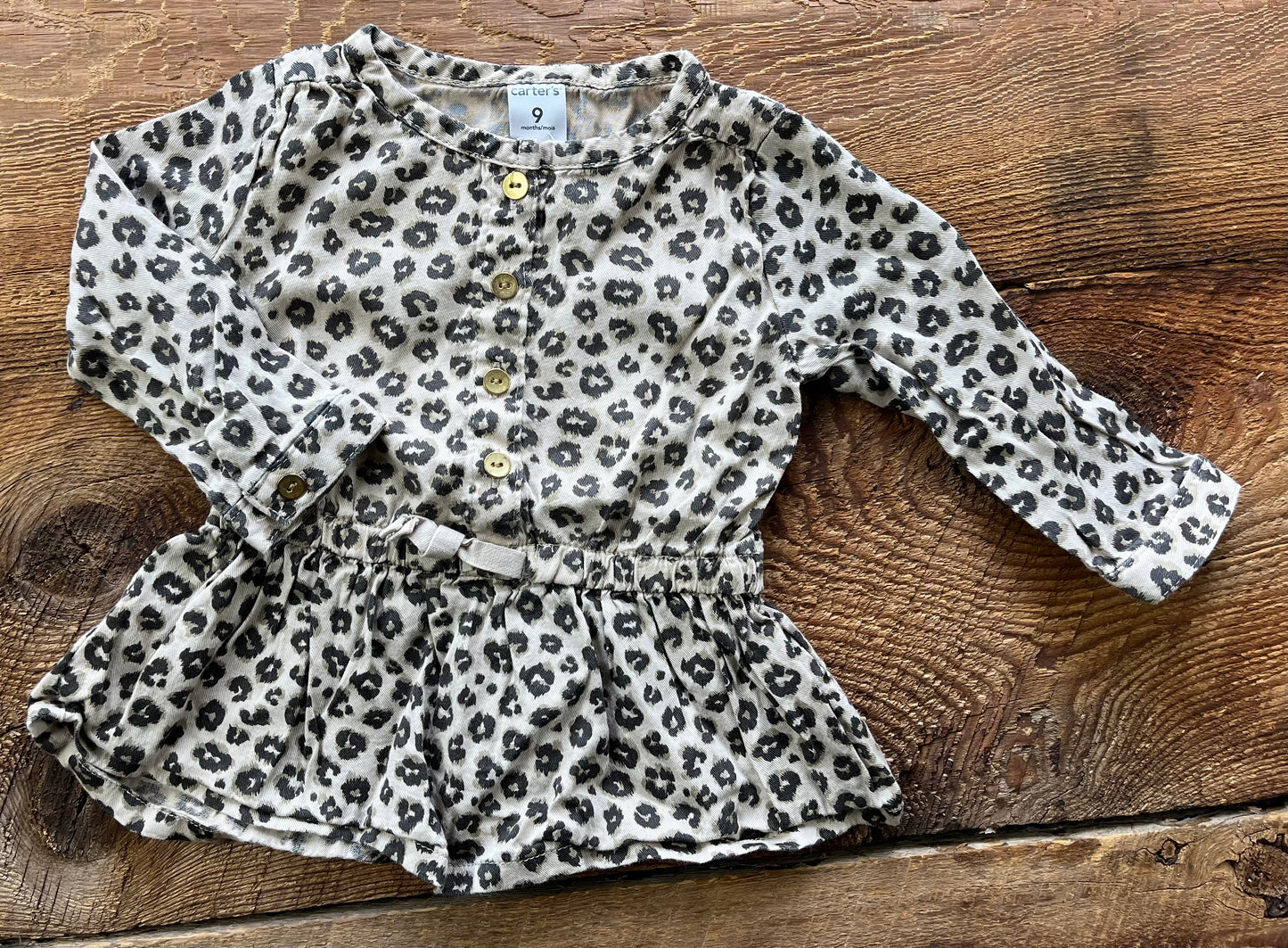 Carter’s 9M Animal Print Peplum Shirt