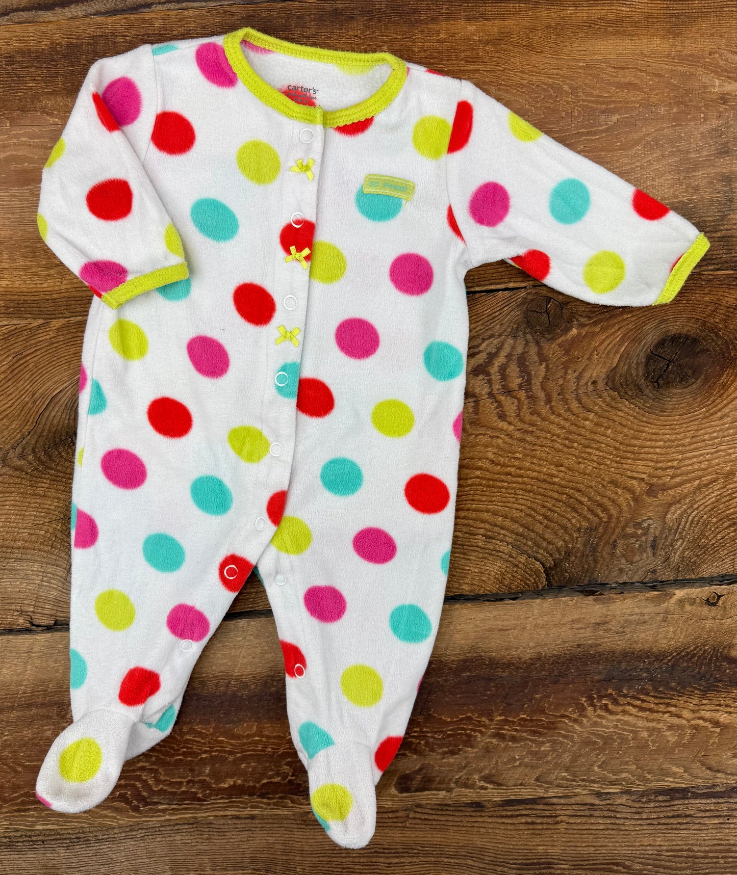 Carter’s 3M Fleece Polka Dot Sleeper