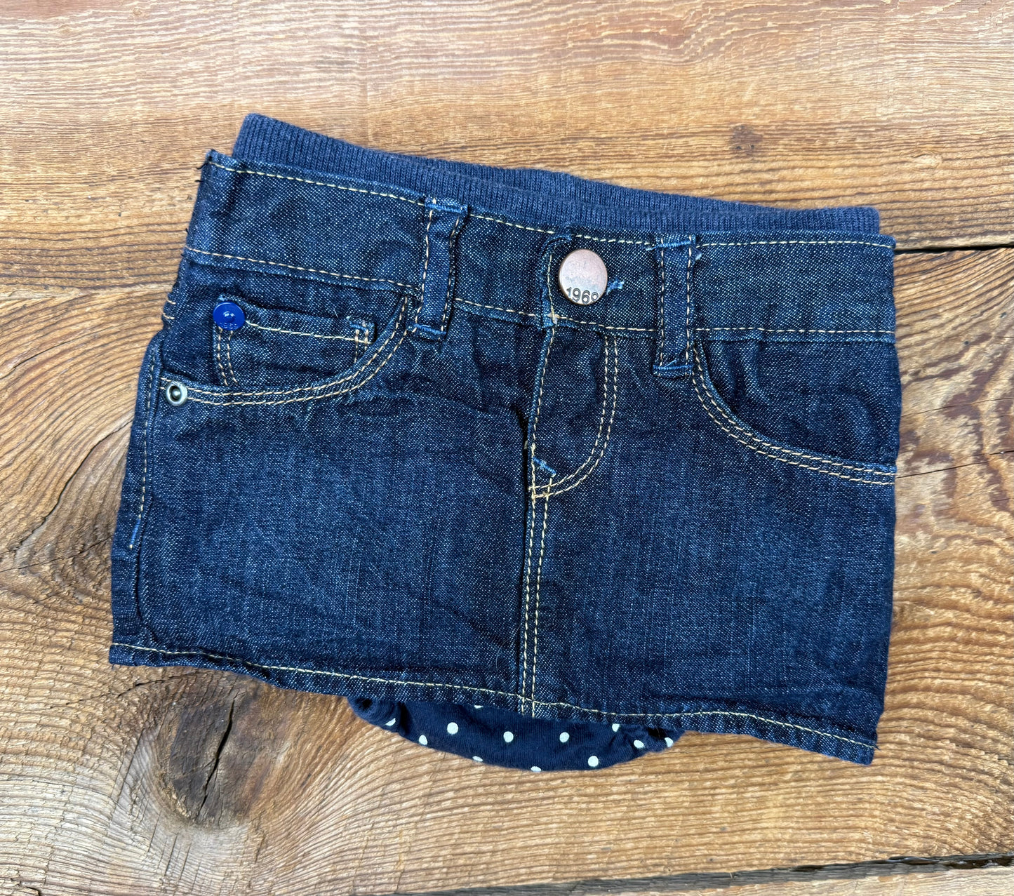 Gap 3-6M Polka Dot Jean Skort