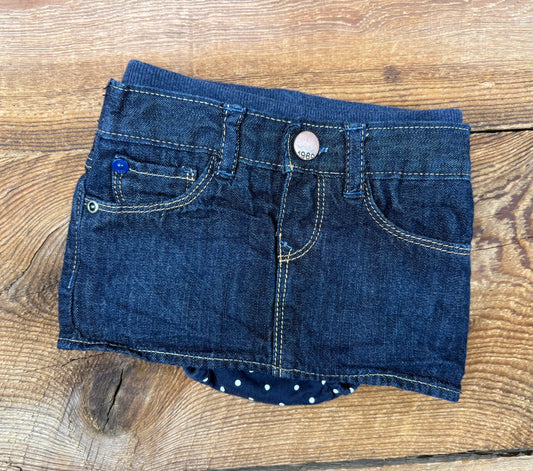 Gap 3-6M Polka Dot Jean Skort