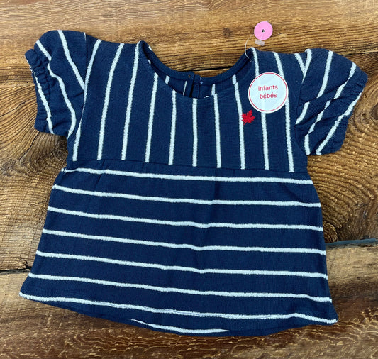 Canadiana 0-3M Peplum Tee