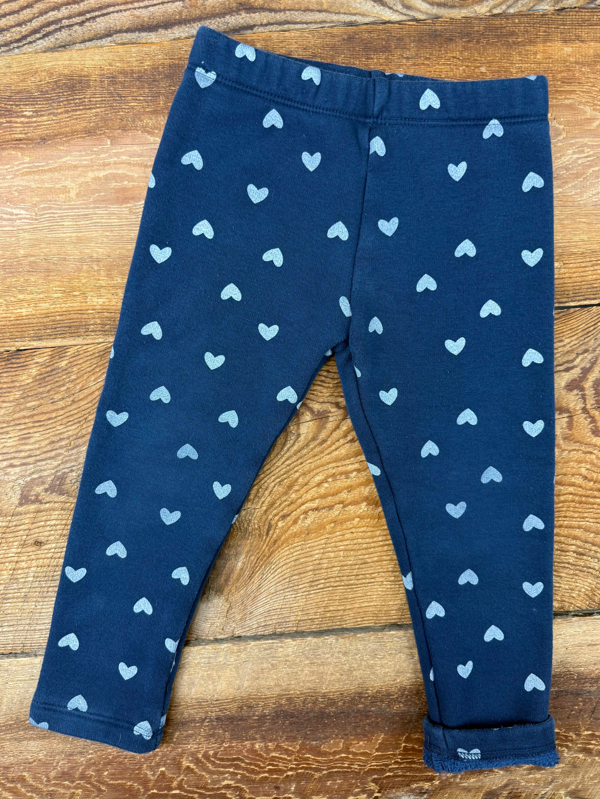 Joe Fresh 3T Fleece Lined Heart Legging