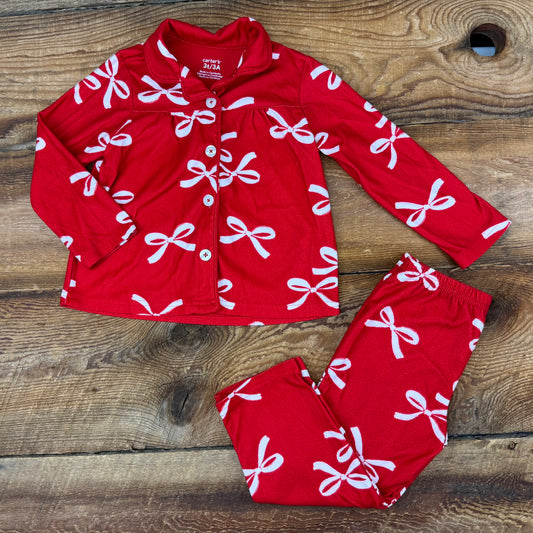 Carter’s 3T Fleece Bow Pajamas