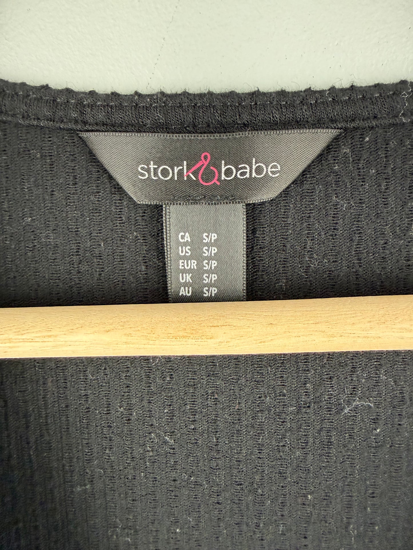 Stork & Babe Maternity Small Ribbed Shirt