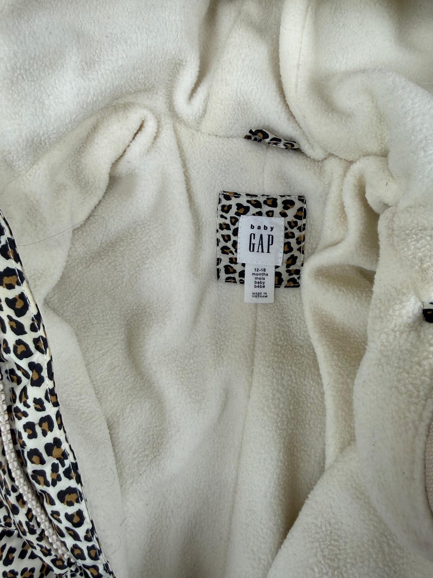Gap 12-18M Animal Print Snowsuit