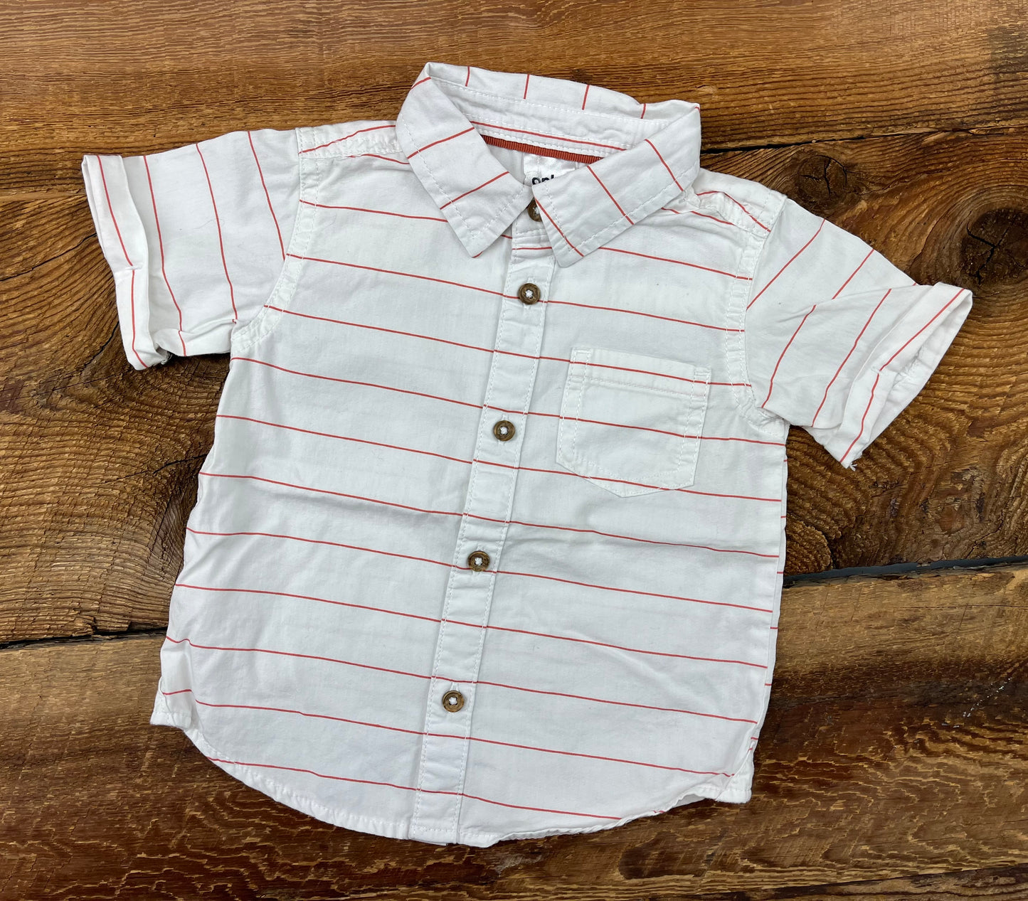 Anko 6-12M Striped Button up Tee