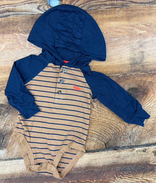 Carter’s 6M Striped Hooded Onesie