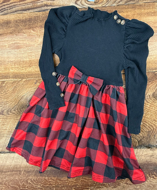 12-18M Plaid Bow Dress