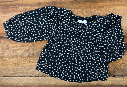Zara 3/4T Floral Muslin Shirt